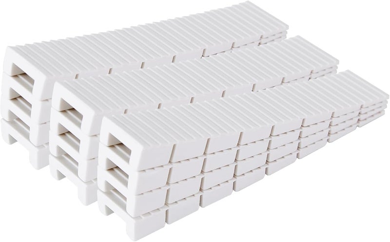 ZZJMCH 12 Pack White Multi Purpose Furniture Plastic Shims for Leveling Extreme Weight Capacity Wedges Easy to Snap Cut-to-fit Size Leveler for Toilet Shims, Doors, Windows, Sheds, Table - Image 1